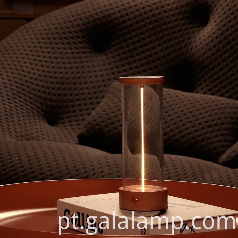 Luz noturna de cabeceira recarregável e elegante com iluminação ambiente moderna magnética